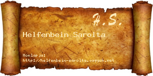 Helfenbein Sarolta névjegykártya